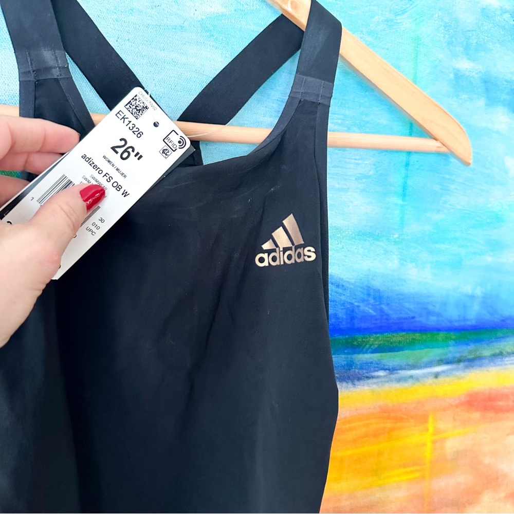 Adidas BNWT Womens Adizero FS OB W Black & Gold Tech Suit - Picture 3 of 6